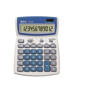 Rexel Ibico 212X - Calculatrice de bureau - 12 chiffres - blanc, bleu