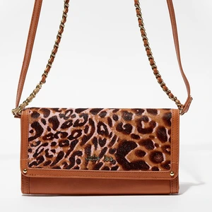 Kate Lee - Pochette en Cuir Meryl marron - 24x12.5x3 cm OS pas cher