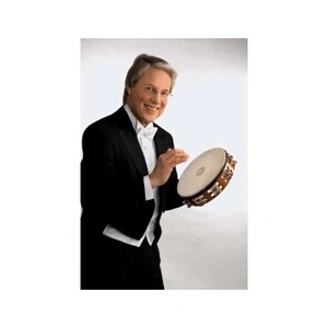 Meinl Tambourin en bois avec peau et grelots en laiton / Double rangée