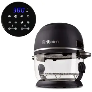 FRITAIRE - Friteuse à bol en verre autonettoyant - Noir pas cher