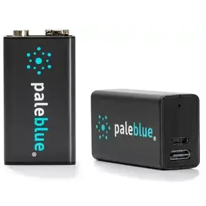 Piles Rechargeables USB 9V - (6LR61) [6HR61] Paleblue pas cher