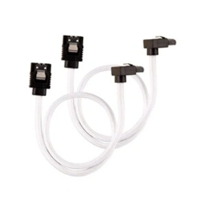 Comparateur de prix : CORSAIR Câble gainé Premium SATA 6Gbps Blanc 30cm 90° - (CC-8900279)