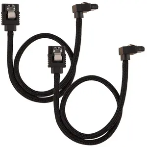 Comparateur de prix : corsair câble gainé premium sata 6gbps noir 60cm 90° - (cc-8900282)