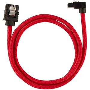 Comparateur de prix : CORSAIR Câble gainé Premium SATA 6Gbps Rouge 60cm 90° - (CC-8900284)