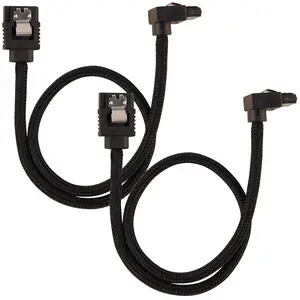 Comparateur de prix : CORSAIR Câble gainé Premium SATA 6Gbps Noir - 30cm 90° - (CC-8900278)