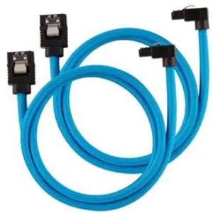 Comparateur de prix : CORSAIR Câble gainé Premium SATA 6Gbps Bleu 60cm 90° - (CC-8900285)