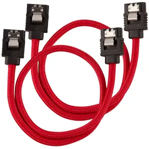Comparateur de prix : corsair câble gainé premium sata 6gbps rouge 30cm droit - (cc-8900250)