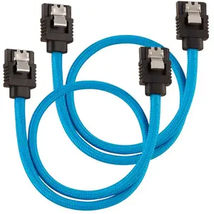 Comparateur de prix : corsair câble gainé premium sata 6gbps bleu 30cm droit - (cc-8900251)