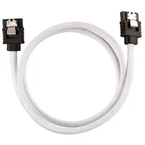 Comparateur de prix : CORSAIR Câble gainé Premium SATA 6Gbps Blanc 60cm Droit - (CC-8900253)