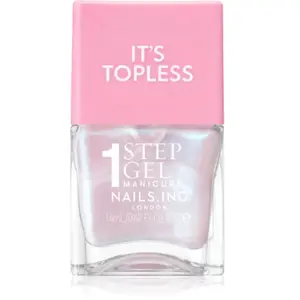 Nails Inc. It’s Topless vernis à ongles gel pour un effet longue tenue teinte Kat Baby Pink Iridescent 14 ml pas cher