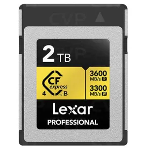 Lexar Carte CFexpress PRO Type B GOLD 4.0 série 2 To - R3600/W3300MB/s pas cher