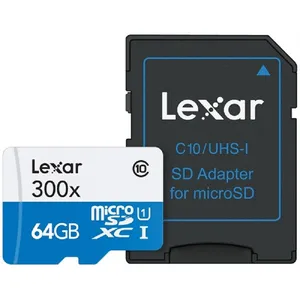 Comparateur de prix : Lexar carte micro-sdxc 64 go class 10 300x avec adaptateur / lecteur de carte