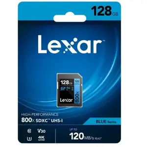 Lexar LSD0800128G-BNNNG mémoire flash 128 Go SDXC UHS-I Classe 10 pas cher
