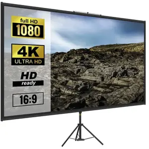 Comparateur de prix : VEVOR écran de Projection avec Trépied 70 pouces 4K HD 16:9 Toile de P...