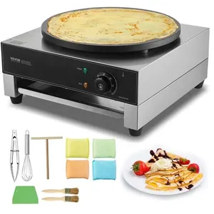 Comparateur de prix : Vevor Crêpière Électrique 40 cm-VEVOR-1700 W-en Acier Inoxydable-avec Contrôle de la Température, Restaurant