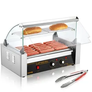 VEVOR Machine à rouleaux pour hot-dogs 7 rouleaux dosseret et étagère ... pas cher