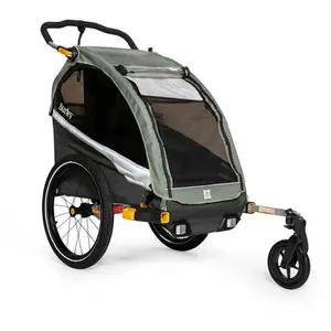 Comparateur de prix : Remorque de vélo monoplace enfant Burley D'LITE X Vert 84,5x69,9x97,2 cm 724329