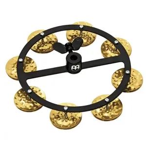 Comparateur de prix : Meinl HTHH1B-BK Headliner Series Tambourin 1 rangée Grelots en laiton martelé