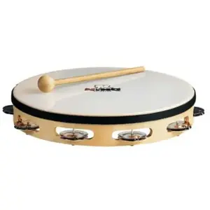 Comparateur de prix : Meinl NINO25 Tambourin avec peau et grelots en acier 10"