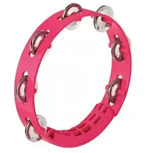 NINO Tambourin - 8" - 1 Rangee De Cymbalettes - Rose pas cher