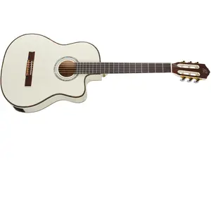 Comparateur de prix : Kevin Ortega RCE145 - Guitare électro-classique - Blanc brillant (+housse)