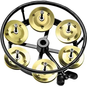 MEINL THH1B-BK Tambourin Charleston 5" avec cymbalettes en laiton