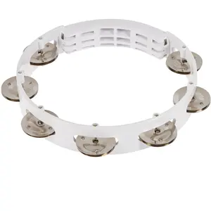 Meinl HTT8WH Tambourin Abs Blanc 20CM 1 Rangee De Cymbalettes Tambourin - tamborim pas cher