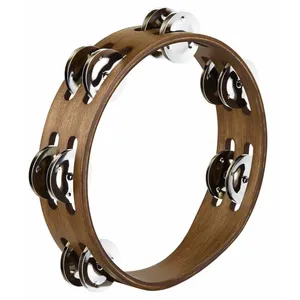 Meinl CTA2WB - Tambourin bois 8 cymbalettes acier - Walnut brown