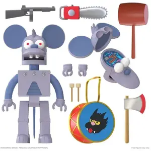 Super7 Figurine Articulée Simpsons Ultimates Robot Itchy 18 Cm