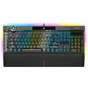 Clavier Gaming Corsair K100 RGB CH-912A01A-DE Avec Fil USB QWERTZ Noir pas cher
