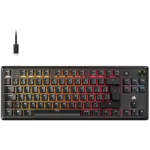Corsair K70 Core TKL RGB Clavier de Jeu Mécanique sans Clé Interrupteurs Linéaires MLX Red v2 Pré-Lubrifiés SOCD Capuchons de Clé en ABS AZERTY BE Noir pas cher