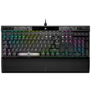 CORSAIR K70 MAX RGB Clavier de jeu mécanique filaire magnétique - Commutateurs MGX réglables - Touches PBT à double tir - Compatible iCUE - PC, PS5, PS4, Xbox - QWERTZ DE - Gris acier pas cher