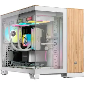 Comparateur de prix : Corsair CC-9011288-WW unité centrale Midi Tower Bambou, Blanc