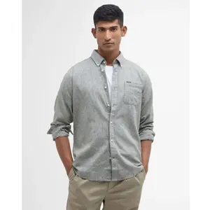 Barbour - Nelson Tailored Shirt - Chemise homme Bleached Olive - L