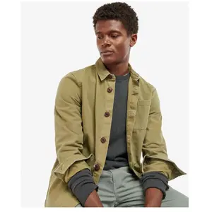 Comparateur de prix : Barbour Washed Overshirt - Chemise homme Bleached Olive L