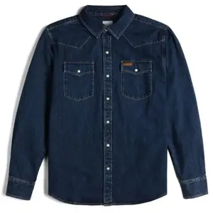 Topo Designs - Mountain Shirt Long Sleeve Denim - Chemise homme Dark D... pas cher