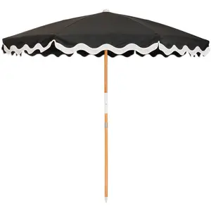 BUSINESS & PLEASURE - Parasol Amalfi - Noir - Bois lamellé-collé de ré...Vendu parmade-in-design