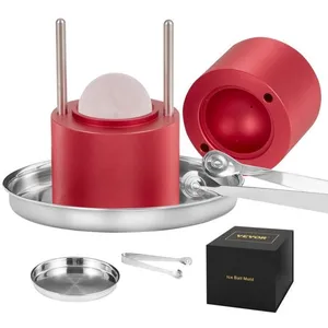 Comparateur de prix : Presse à Glaçons - VEVOR - Moule à Glaçon Rond Moule à Glaçon Rond Alu Bac à Glaçons Sphères 61 mm Rouge