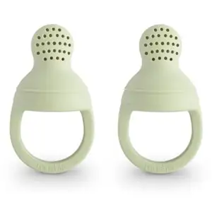 Comparateur de prix : Mushie Lot de 2 sucettes grignoteuses en silicone Sage