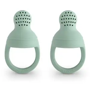 Comparateur de prix : Mushie Lot de 2 sucettes grignoteuses en silicone Cambridge blue