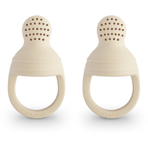 Comparateur de prix : Mushie Lot de 2 sucettes grignoteuses en silicone Shifting sands