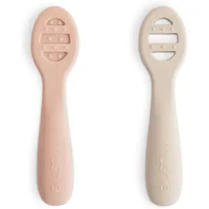 Mushie - Cuillères bébé en silicone Blush taille unique pas cher