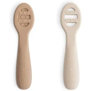 Comparateur de prix : Mushie Lot de 2 cuillères d'apprentissage Natural-Shifting Sand