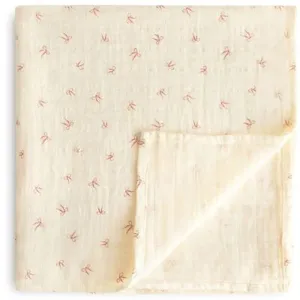 Mushie Maxi lange en coton Bows (120 x 120 cm) pas cher