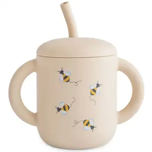 Mushie Tasse à paille Bees pas cher