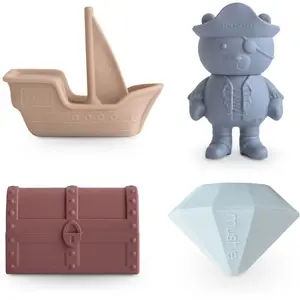 Mushie Lot de 4 jouets de bain Pirate pas cher