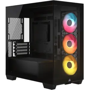 Corsair Boîtier PC Midi Tower 2800X Noir Double Compartiment Verre Trempé RGB