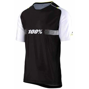 100percent Maillot manches courtes 100  celium solid noir blanc pas cher