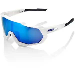 Comparateur de prix : Lunettes 100% Speedtrap Blanc Mat (Verres Miroir Hyper Bleu)
