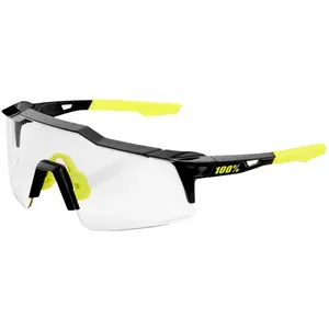 Comparateur de prix : 100% Speedcraft Small Photochromic Lens Lunettes de soleil Noir brillant